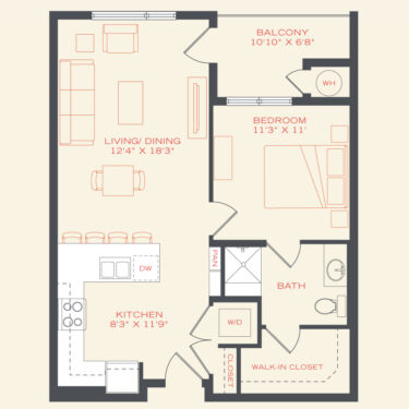 Rendering of the Hummingbird floor plan