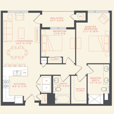 Rendering of the Lark Bunting floor plan