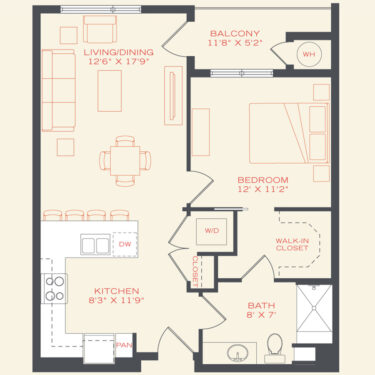 Rendering of the Chickadee floor plan