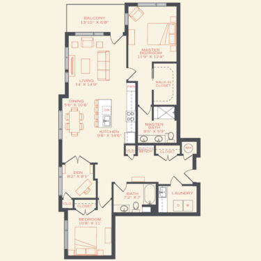 Rendering of the Eagle floor plan